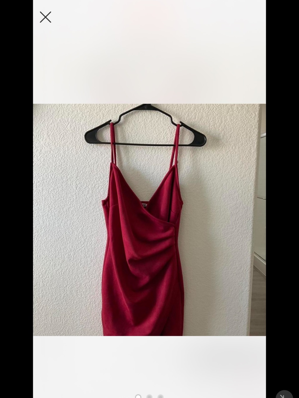 Fashion Nova Burgundy Draped Mini Slip Dress